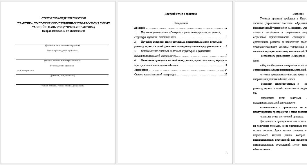 Отчет по практике: Отчет по практике по менеджменту 4