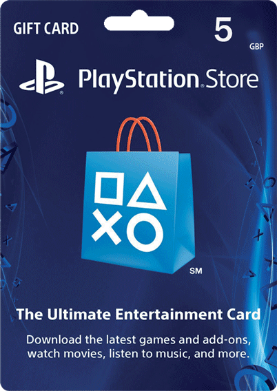 PlayStation Network UK (PSN) £5 GBP Gift Card