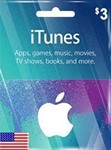 ITUNES GIFT CARD $3 USD USA Gift Card