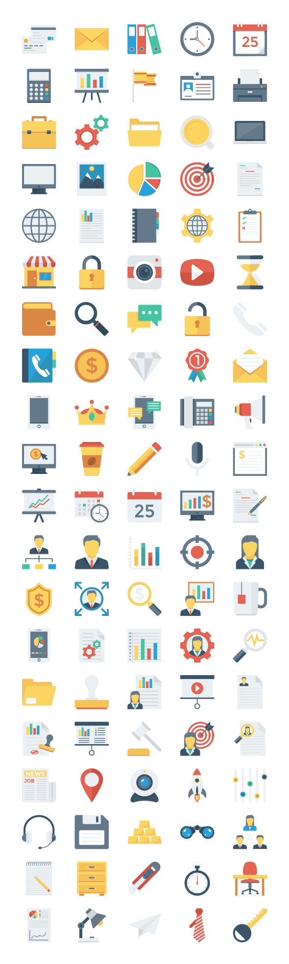 Buy Flat business icons - 300 pieces. (512x512 pixels, png and download