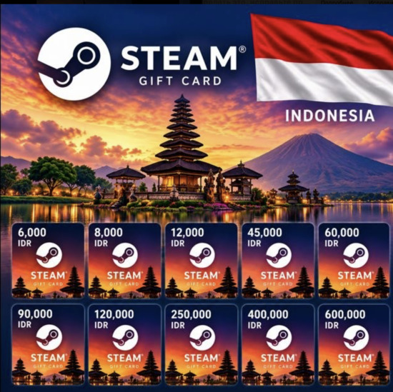 Steam Indonesia Top-up Code 6,000–600,000 IDR photo 1