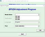 Epson XP340, XP440, XP446 Adjustment Program