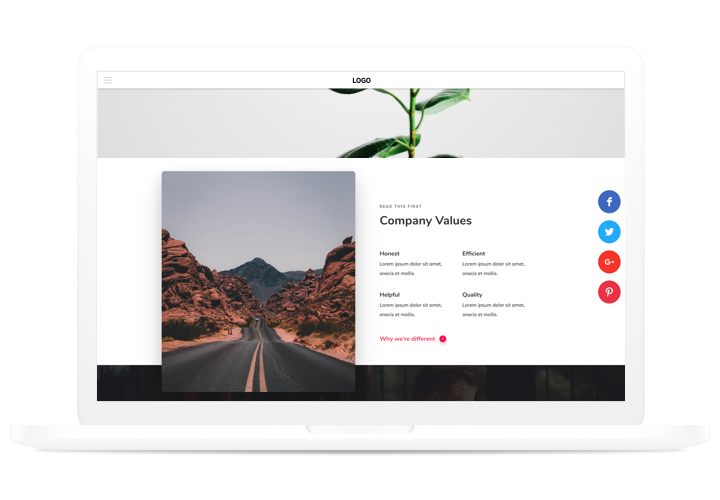 Instagram share buttons
