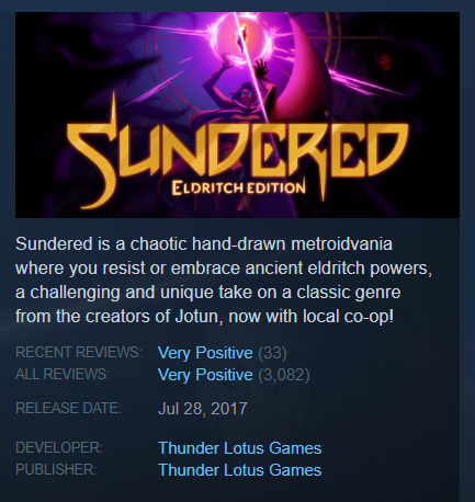 Sundered: Eldritch Edition (Steam Key/Region Free) + 🎁