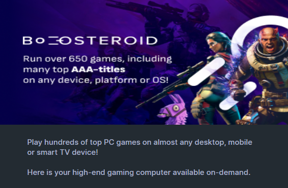 Cloud Gaming Ilimitado 30 Dias (Boosteroid) - Assinaturas E Premium - DFG