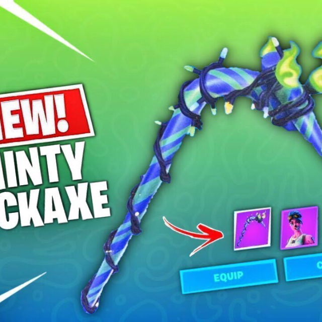 Merry Mint Pick Axe Minty Axe Fortnite Present Buy For 18 4