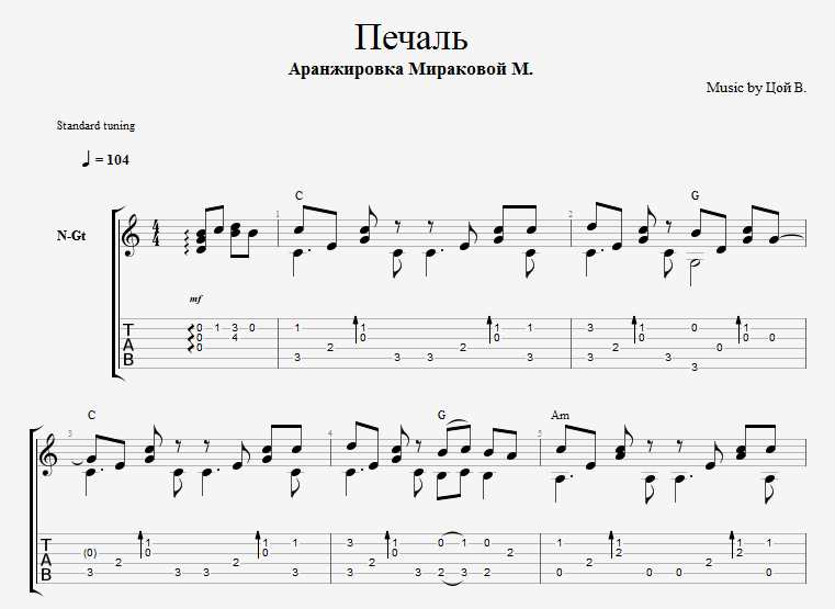 Sad tabs. Цой печаль табы. Печаль табы. Авторская аранжировка для шестиструнной гитары от Марины Мираковой.