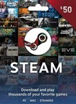 ✅ Подарочная карта кошелька Steam - 50 долларов США