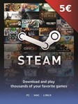 STEAM WALLET 5€ ЕВРО GIFT CARD  💶 | ДЛЯ ЕВРО КОШЕЛЬКОВ - irongamers.ru