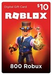 * Roblox Gift Card 10 $ USD 800 Робуксов Ключ США **
