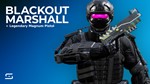 Splitgate Blackout Marshall + Legendary Magnum Gun Skin