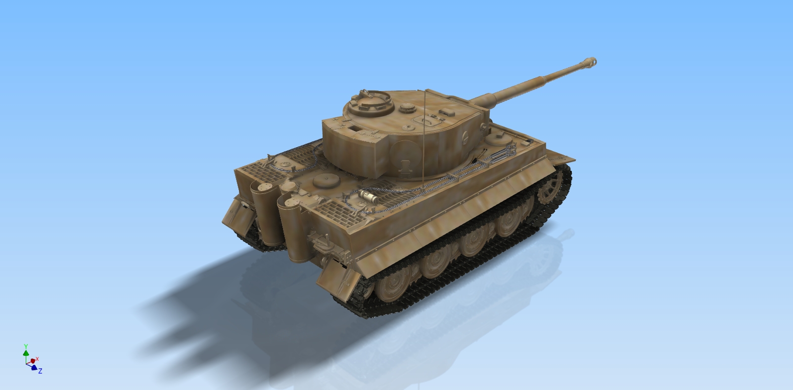 Tank Tiger 1 in STL format for 3D Printing
