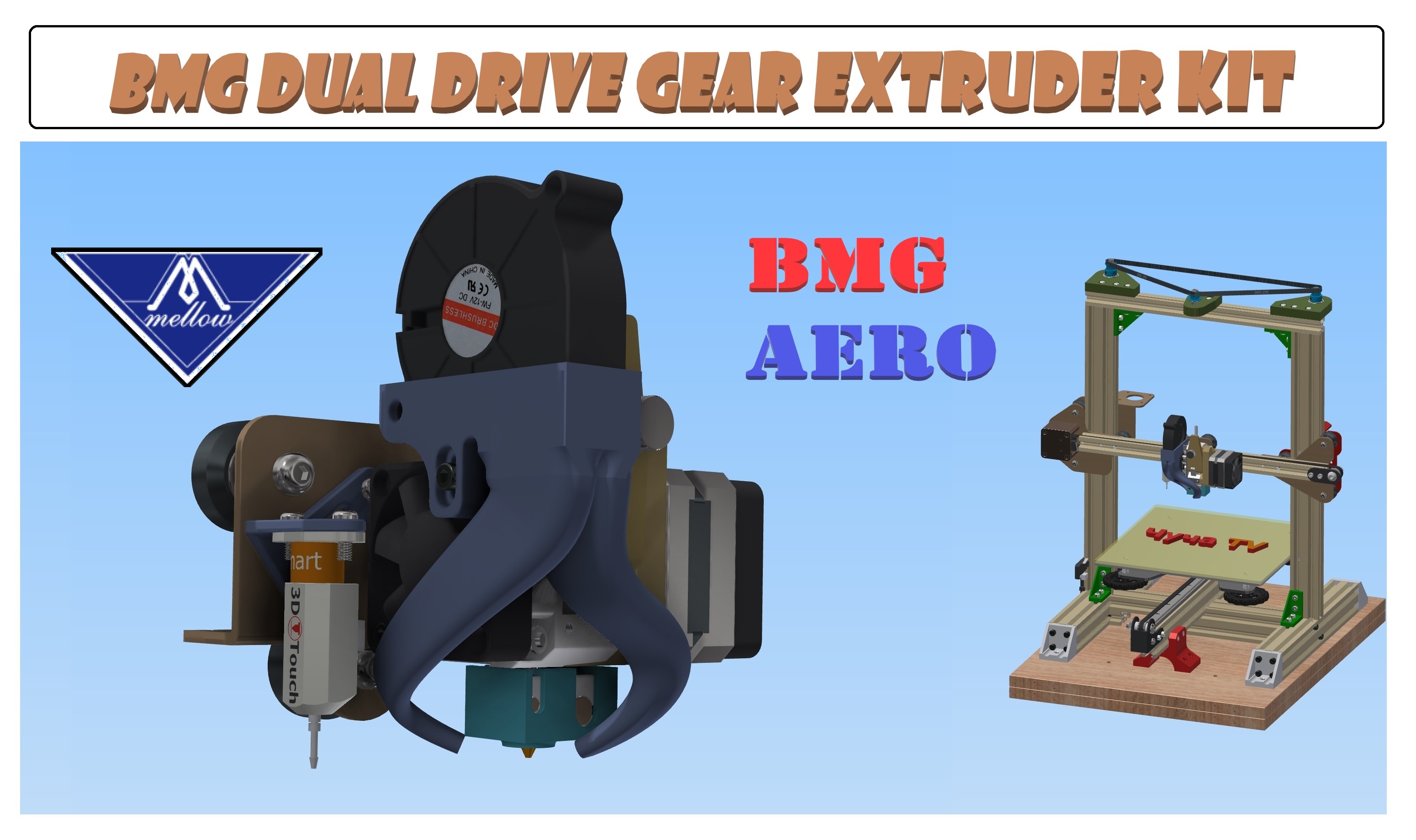 DIRECT extruder, BMG Aero, Bowden 3D printer Ender 3