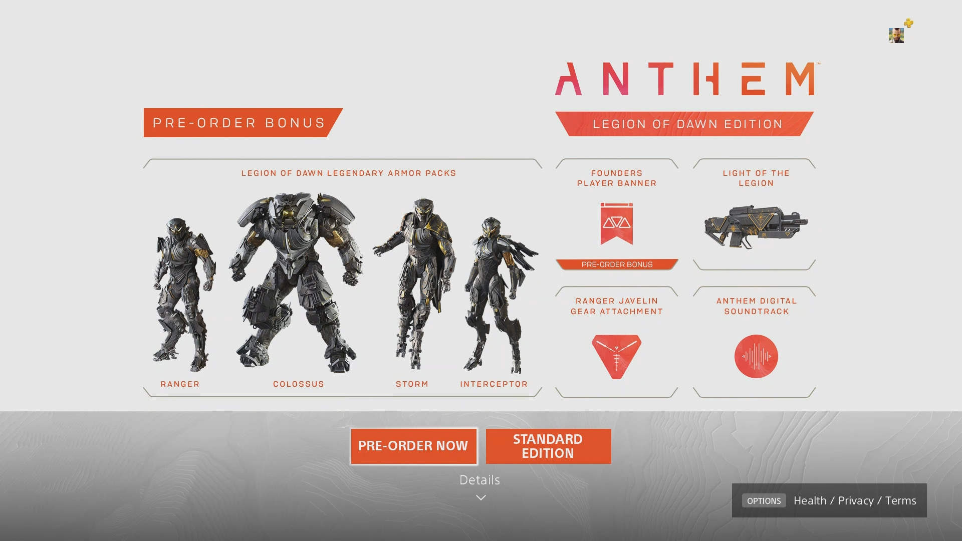 Buy Anthem Legion Of Dawn Edition Bonuses And Download