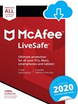 MCAFEE  LIVESAFE 2024 НА 1 ГОД