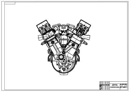 Продольный и поперечный разрезы двигателя FIAT-A-S5