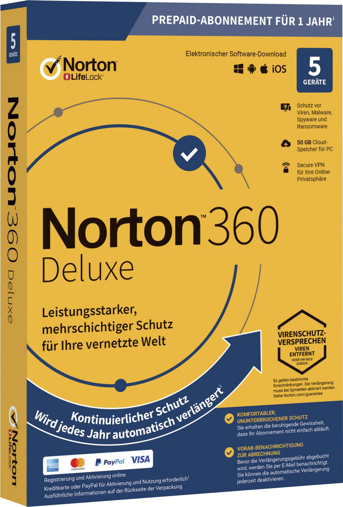Norton 360 Deluxe + VPN  5 devices / 3 months Global