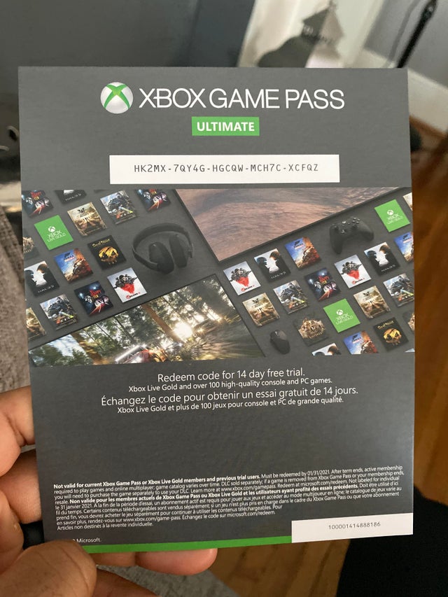 free xbox game pass ultimate code