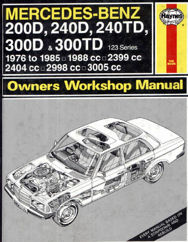 Mercedes-Benz W123 1976-1985 Workshop Manual Haynes