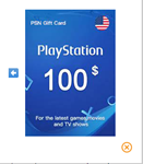 PLAYSTATION NETWORK (PSN)  $100 (USA)