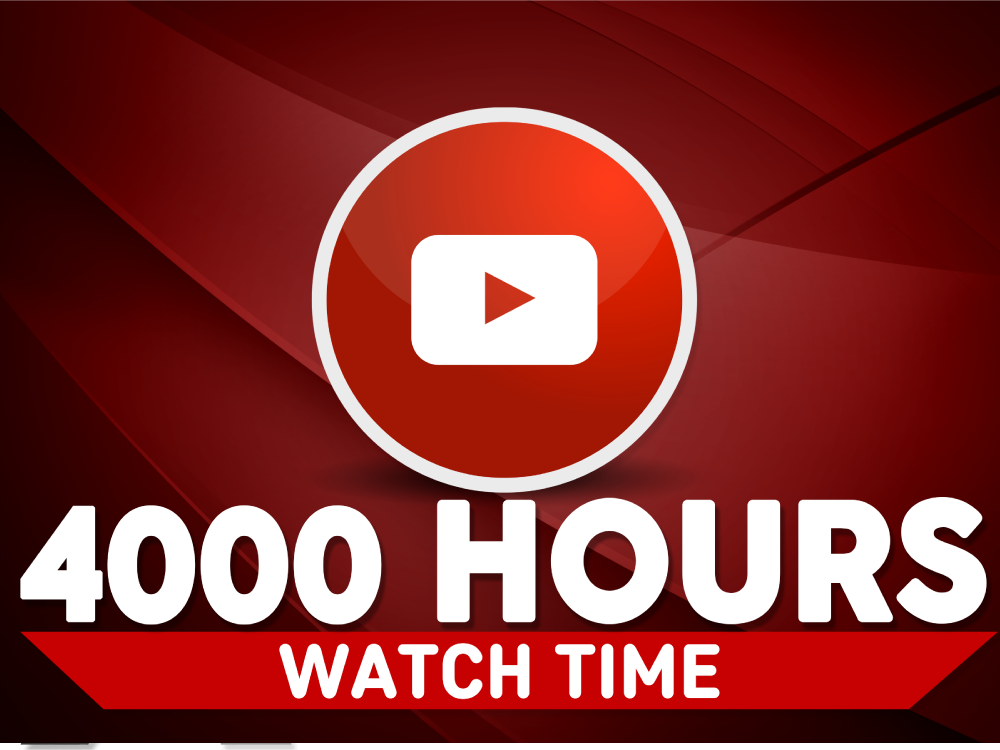 Buy 🟥 4000 Watch Hours YouTube Channel and download