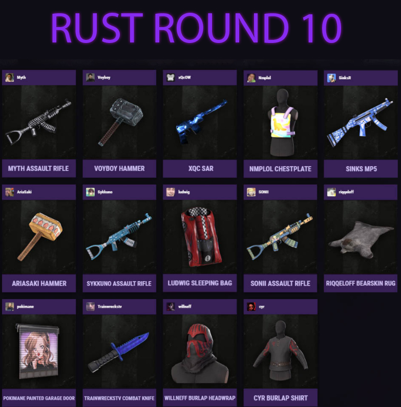 Buy RUST SKINS TWITCH DROPS|Round 9/10/11 | 35 ITEMS cheap, choose from ...