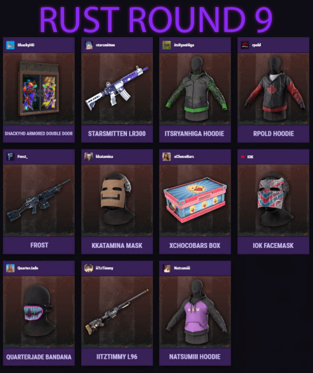 Buy Rust Drops Skins Round 9+10 25 SKins and download