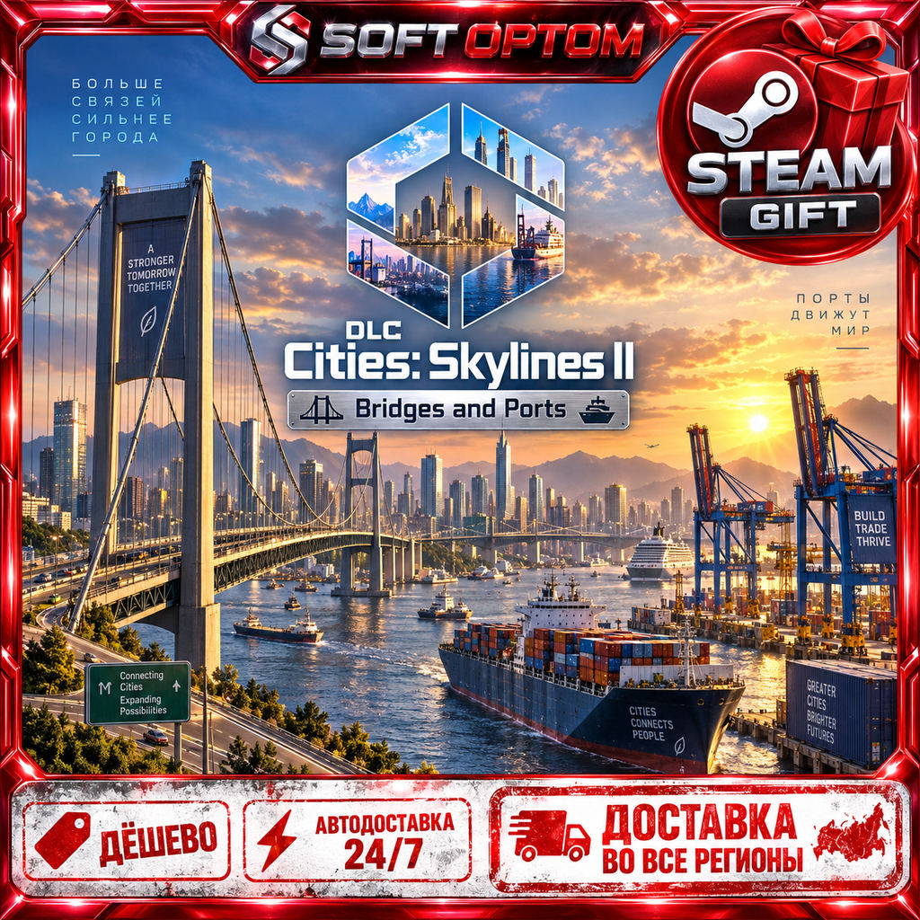 DLC Cities: Skylines II - Bridges and Ports · Steam ЛЮБОЙ РЕГИОН · АВТО 24/7 фото 2