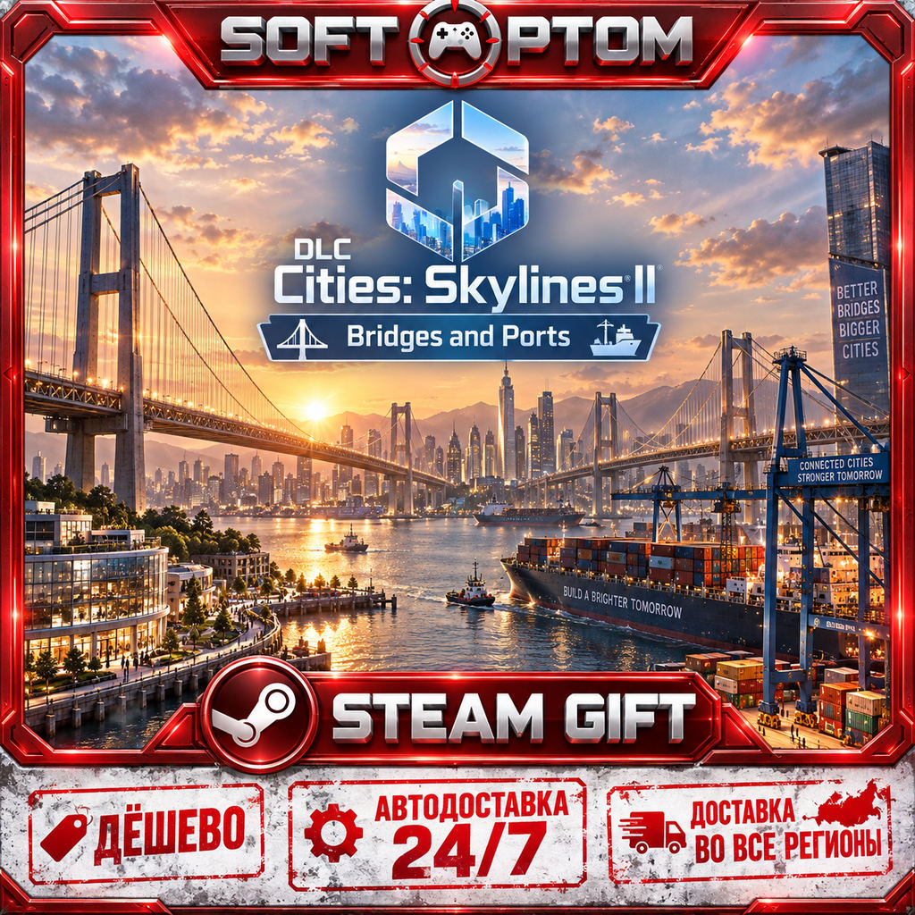 DLC Cities: Skylines II - Bridges and Ports · Steam ЛЮБОЙ РЕГИОН · АВТО 24/7 фото 1