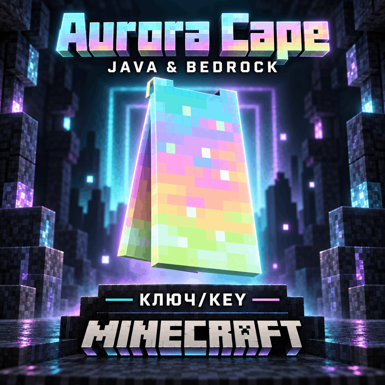 MINECRAFT | AURORA CAPE | ПЛАЩ/СКИН | JAVA & BEDROCK | КЛЮЧ фото 1