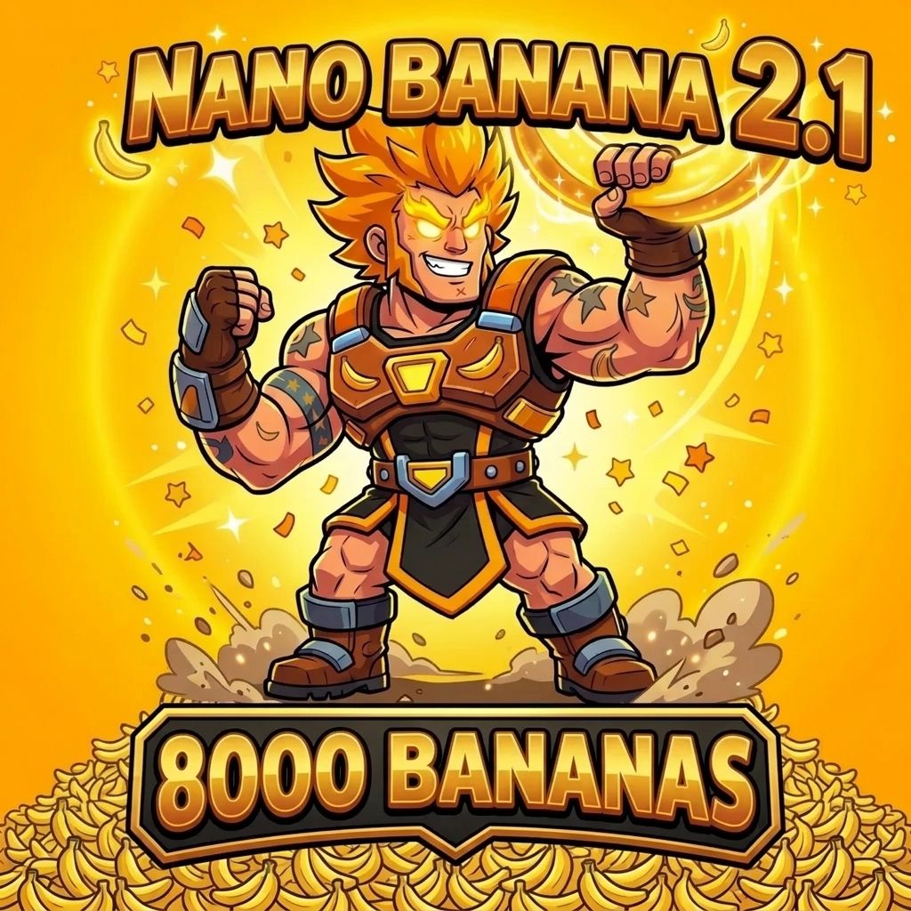 Nano Banana 2.1 - 8000 🍌 бананов (генерация изображений нейросетью Gemini) фото 1