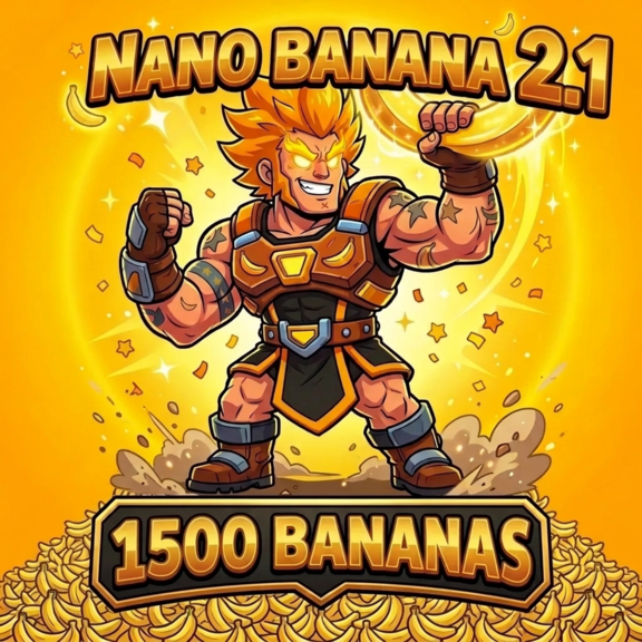 Nano Banana 2.1 - 1500 🍌 бананов (генерация изображений нейросетью Gemini) фото 1