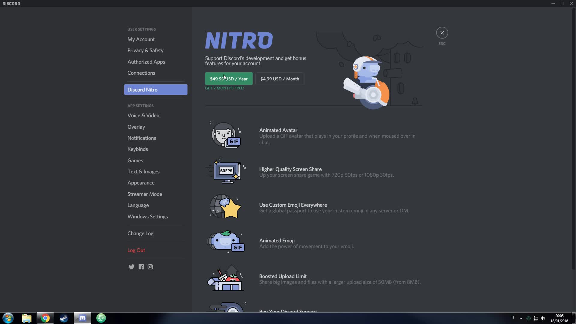 discord nitro games on steam