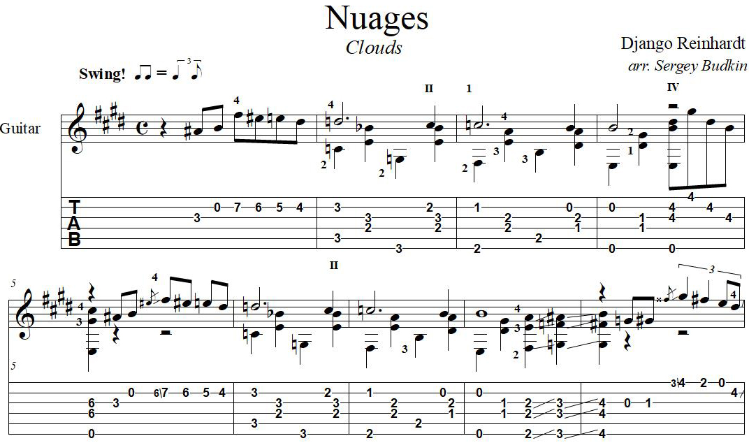 Nuages (Django Reinhardt)_guitar cover