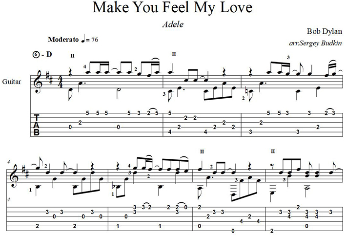 Make you feel my love (Adele) - guitar cover
