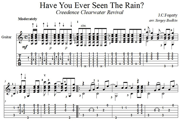 Have You Ever Seen The Rain (Creedence..)- guitar cover