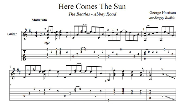 Here Comes The Sun (The Beatles) - guitar cover