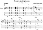 Lascia ch´io pianga - Ринальдо (Гендель) для гитары
