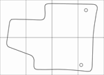 AUDI Q7 2006-2015 Лекала автоковриков, вектор